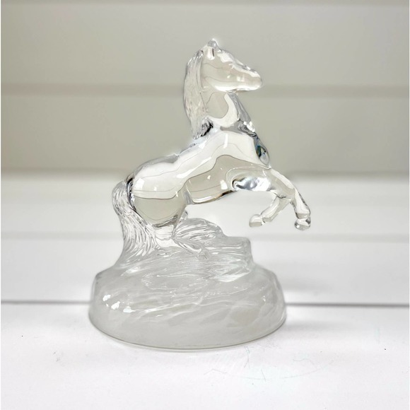 Vintage Horse Stallion Figurine Lead Crystal - Picture 1 of 3